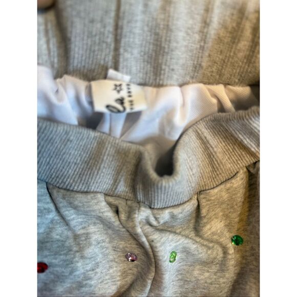 Lola The Boys Girl's Rhinestone Embellished Sweatshirt & Pants Set Gray Size 12 - Picture 5 of 15